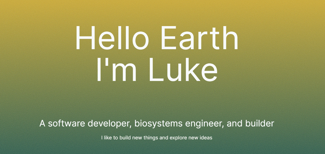 Image of the front page of Luke Neville's website